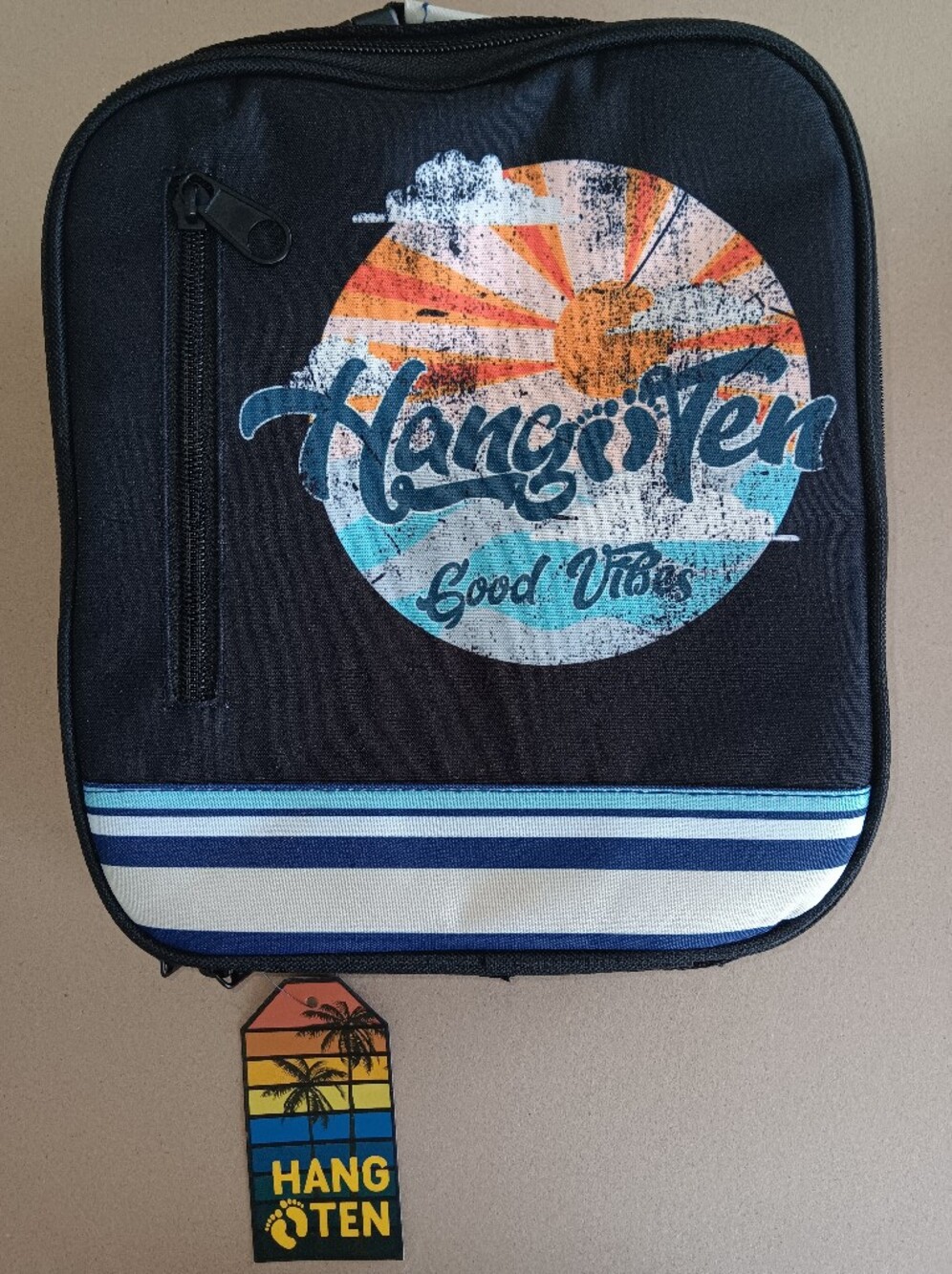HANG TEN BAG. INSULATED LUNCH BAG. NEW WITH TAGS. GOOD VIBES.